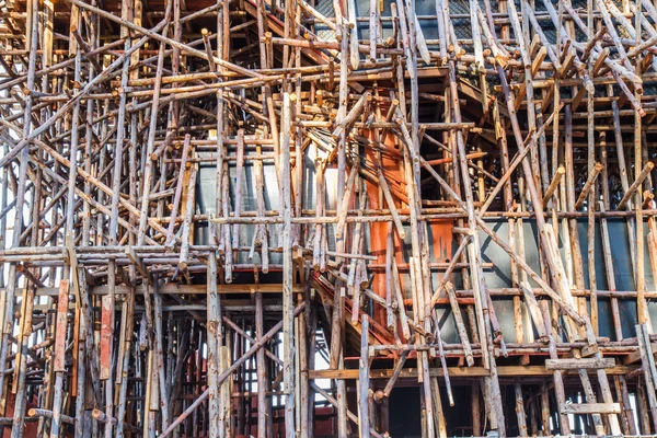 Wooden scaffolding — Stock Photo, Image