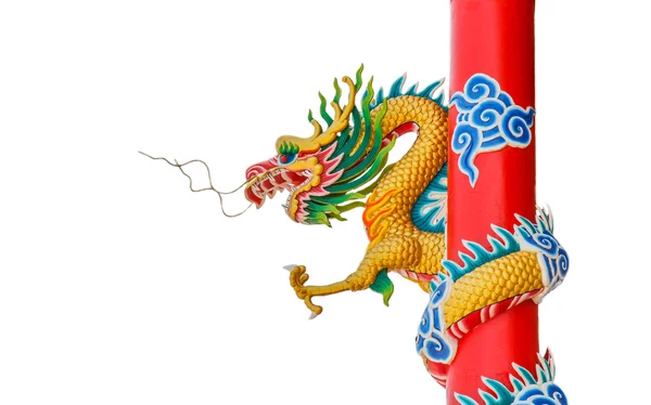 Dragon on pole — Stock Photo, Image