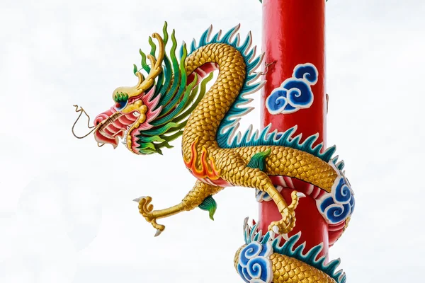 Dragon on pole — Stock Photo, Image