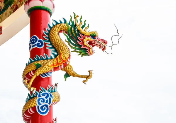 Dragon on pole — Stock Photo, Image