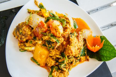 Tayland gıda Yengeç köri.