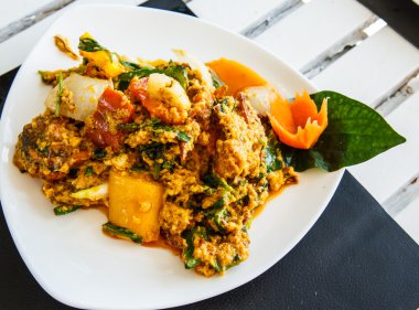 Tayland gıda Yengeç köri.