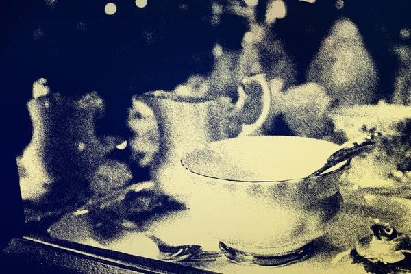Ceașcă antică de ceai de porțelan — Fotografie, imagine de stoc