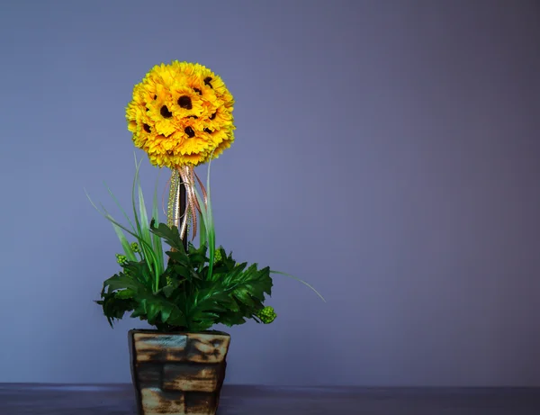 Vazodaki ayçiçekleri — Stok fotoğraf