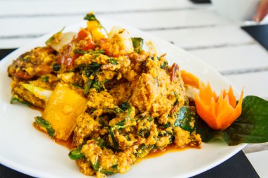 Tayland gıda Yengeç köri.