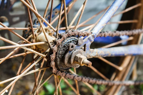 Старий велосипед ланцюга — стокове фото