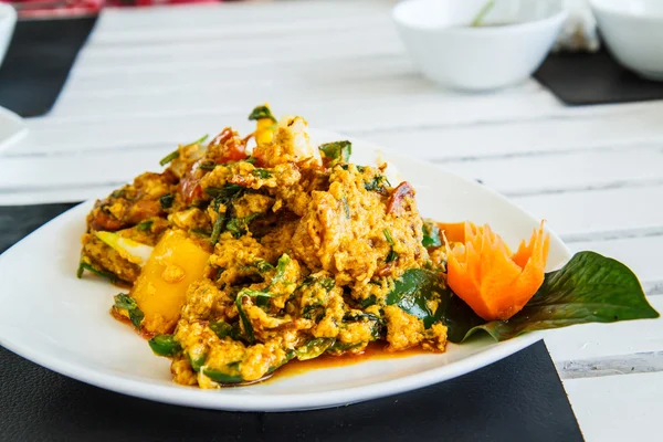 Thailand voedsel krab curry. — Stockfoto