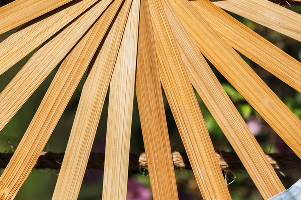 竹製ファン — ストック写真