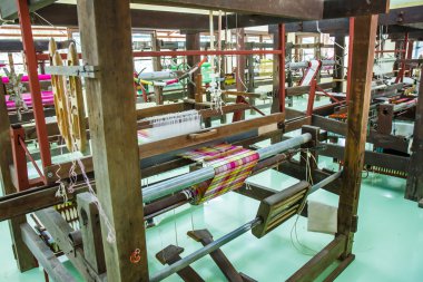 Tayland ipek dokuma tezgahı.