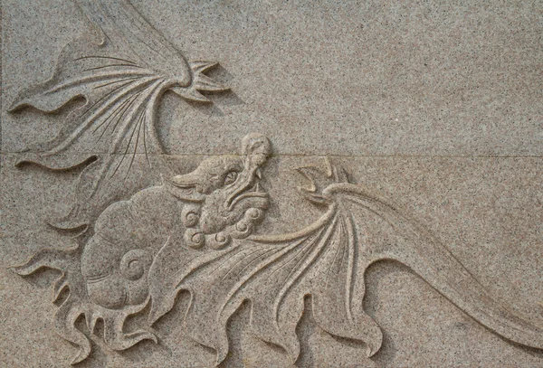 Image carved on the wall in Chinese temple — Stock Photo, Image