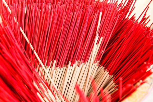 Red  incense in a buddhist temple — Stock Photo, Image