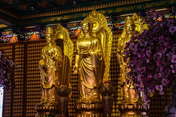 Estátuas de Buda Wat Borom Racha Kanchana Phisake (Wat Leng Noei Yi 2 ) — Fotografia de Stock