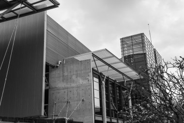 Siyah ve Beyaz Modern Binası 