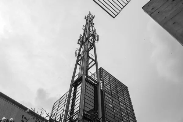 Fekete-fehér, Modern épület — Stock Fotó