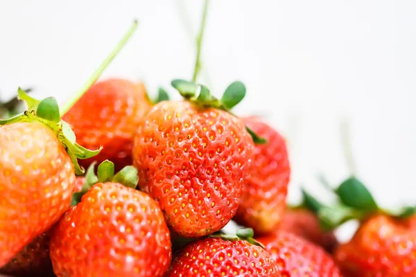 Erdbeeren auf weißem Hintergrund. — Stockfoto