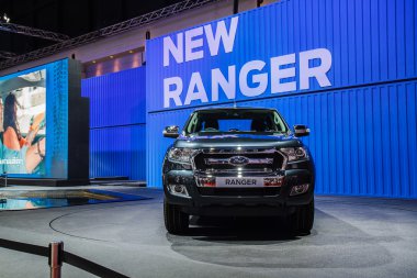 Bangkok, Tayland - 4 Nisan 2015: Ford Ranger araba gösterilerinde 36 B