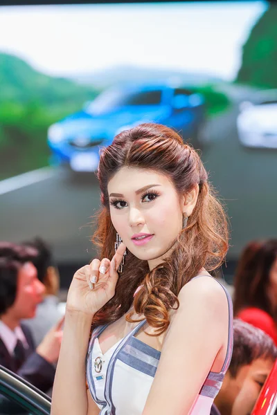 Nonthaburi,Thailand - April 4th, 2015: Mazda booth with presente — Stock Photo, Image