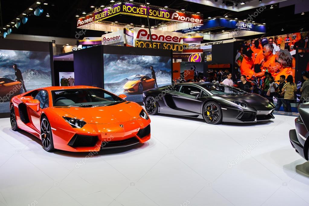 Bangkok, Thailand - April 4, 2015: Lamborghini bikini car shows in 36 Bangkok International Motor Show on April 4, 2015.