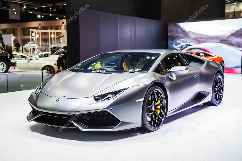 Bangkok, Thailand - April 4, 2015: Lamborghini bikini car shows in 36 Bangkok International Motor Show on April 4, 2015.