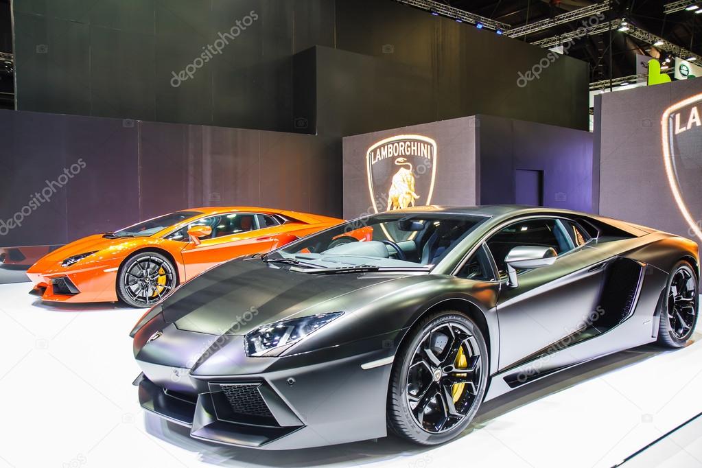 Bangkok, Thailand - April 4, 2015: Lamborghini bikini car shows in 36 Bangkok International Motor Show on April 4, 2015.