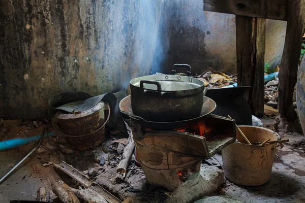 Kitchen in rural Thailand — Stock Photo, Image