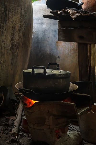 Cozinha na Tailândia rural — Fotografia de Stock