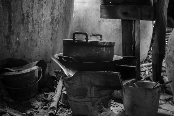 Kitchen in rural Thailand — Stock Photo, Image