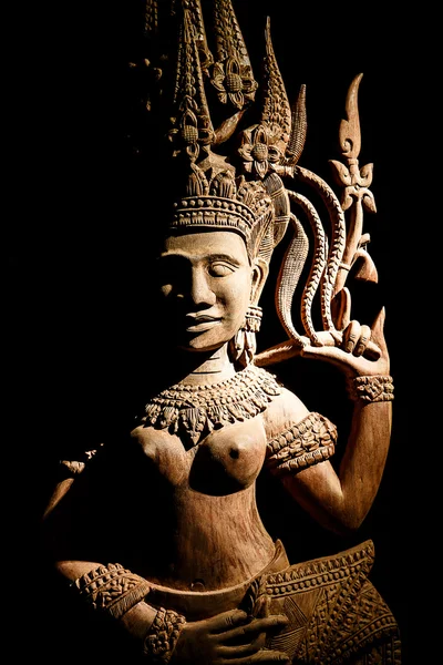 Cambodia wood carving art — Stock Photo, Image