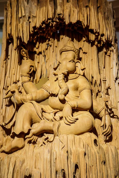 Ganesh carved wood — Stock Photo, Image