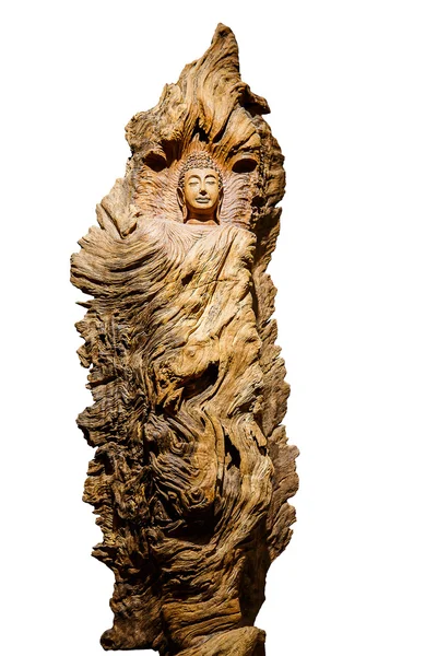 Buddha legno intagliato — Foto Stock