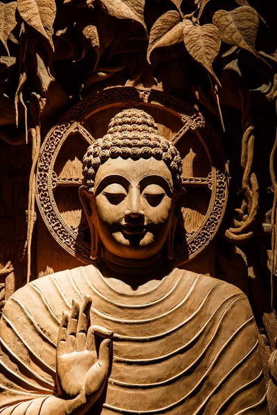 Buddha vyřezávané ze dřeva — Stock fotografie