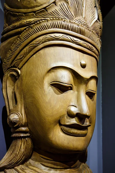 柬埔寨木雕艺术 — 图库照片