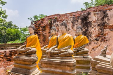Ayutthaya, Tayland - 20 Eylül: Antik Buda 500'den fazla y