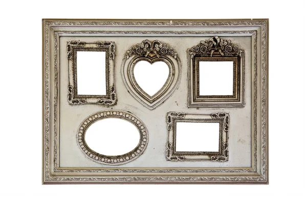 Vintage frame geïsoleerd op witte achtergrond — Stockfoto