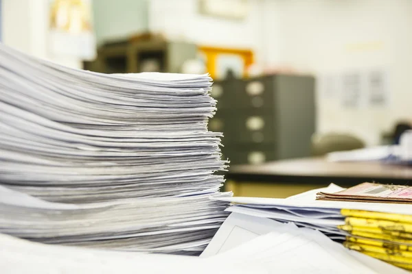 A pile of documents Desk Stock Picture