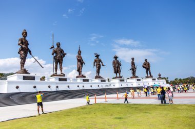 Prachuap Khiri Khan - 5 Ekim: Raja Bhakti park yeni işareti ve Hua Hin en popüler plaj üzerinde 5 Ekim 2015 Prachuap Khiri Khan Tayland at