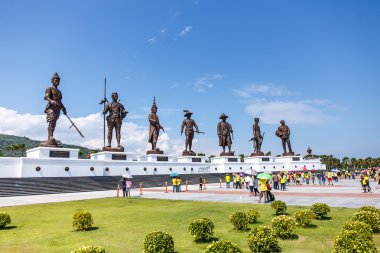 Prachuap Khiri Khan - 5 Ekim: Raja Bhakti park yeni işareti ve Hua Hin en popüler plaj üzerinde 5 Ekim 2015 Prachuap Khiri Khan Tayland at