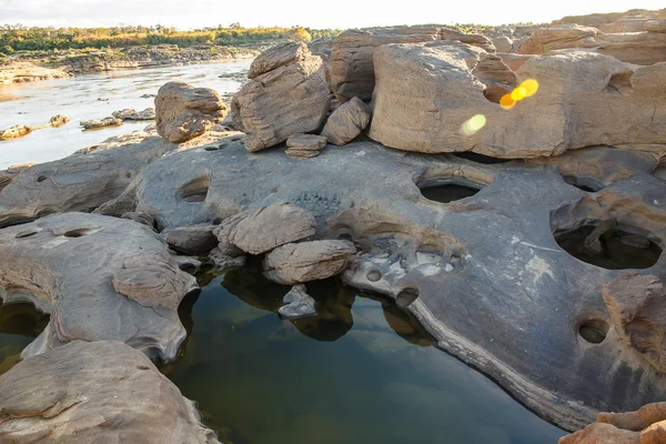 Sam Pan Bok w Mae Kong river. Ubonratchathani prowincji Chin — Zdjęcie stockowe