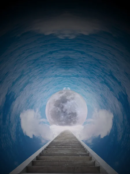 Treppe zum Mond Stockfoto