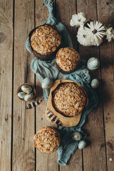 Traditional Fresh Baked Goods Easter Rustic Style — Stock Photo, Image