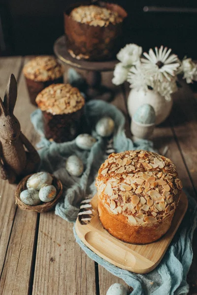 Traditional Fresh Baked Goods Easter Rustic Style — Stock Photo, Image