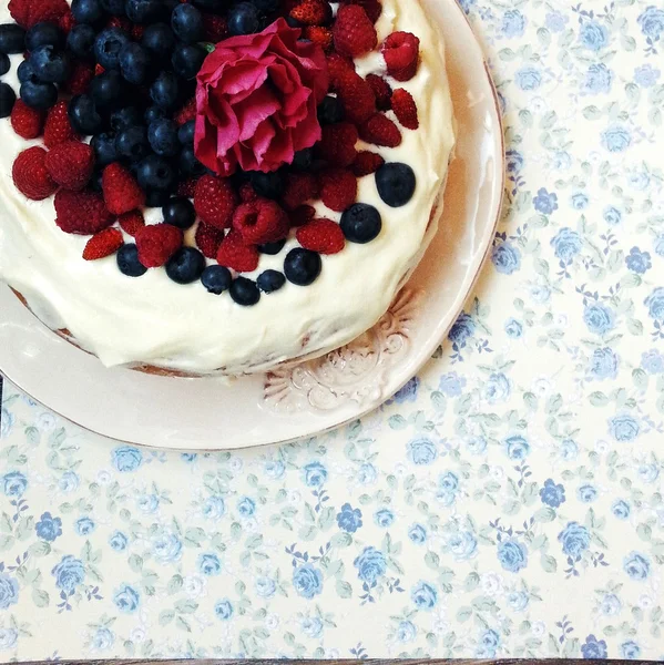 Torta di lamponi — Foto Stock