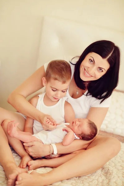 Mom and sons — Stock Photo, Image