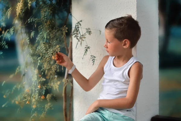 Jongen in een hoed — Stockfoto