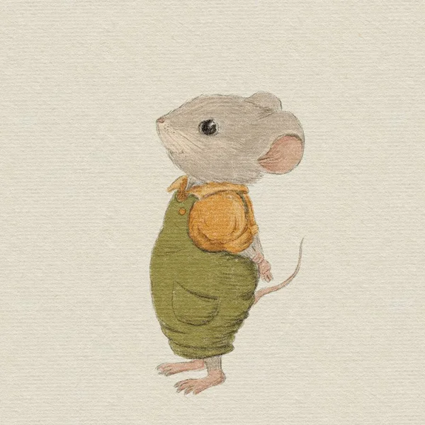 Çocuklar için Sevimli Vintage Model Hayvan Fare Resimleri Duvarı Sanatı