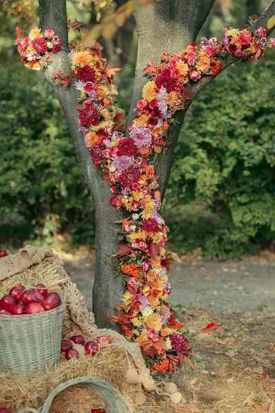 Floral ρύθμιση στο δέντρο — Φωτογραφία Αρχείου