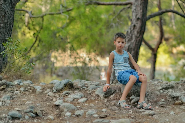 Cute boy in the park — Stock Photo, Image