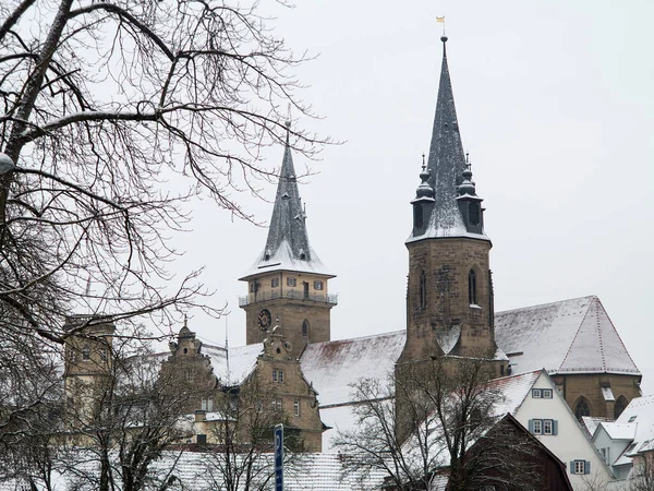 Вид Город Озиль Германии Зимой — стоковое фото