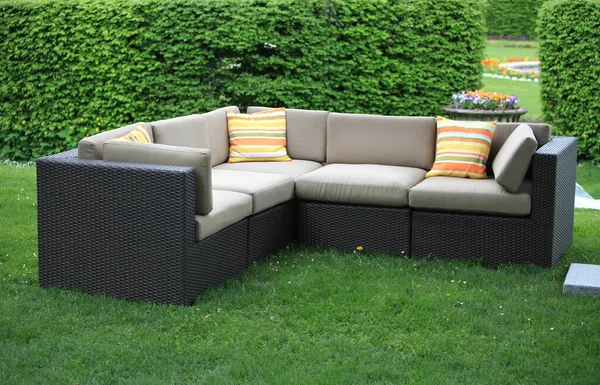 Outdoor Garden Furniture Grass — Stock Photo, Image