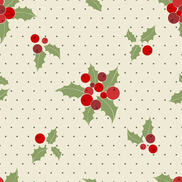 Weihnachten Beeren Hintergrund — Stockvektor